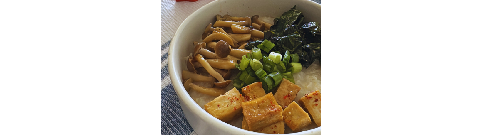 Dad's Jook with Miso MSG Mushrooms